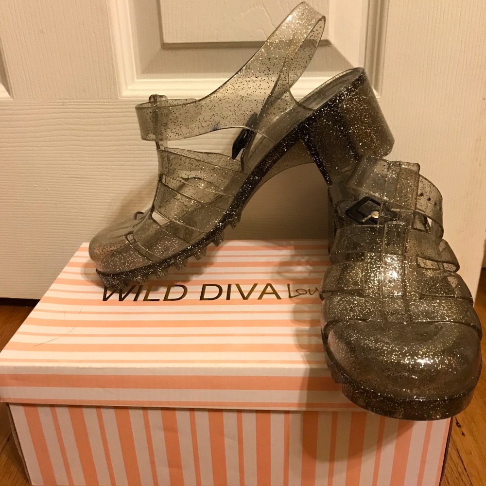 Glittery Jelly Sandals